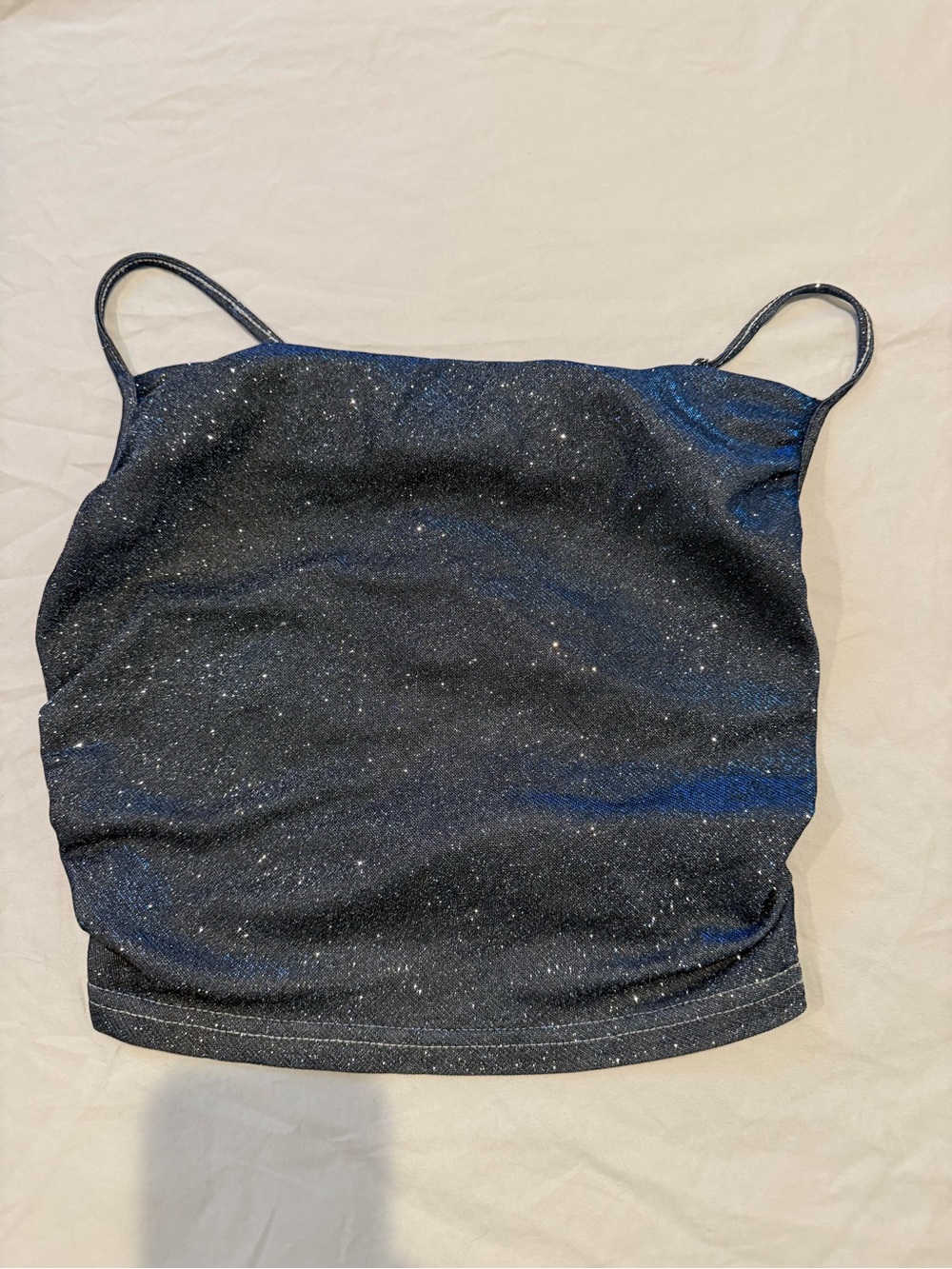Cider Black Glitter Spaghetti Strap Camisole